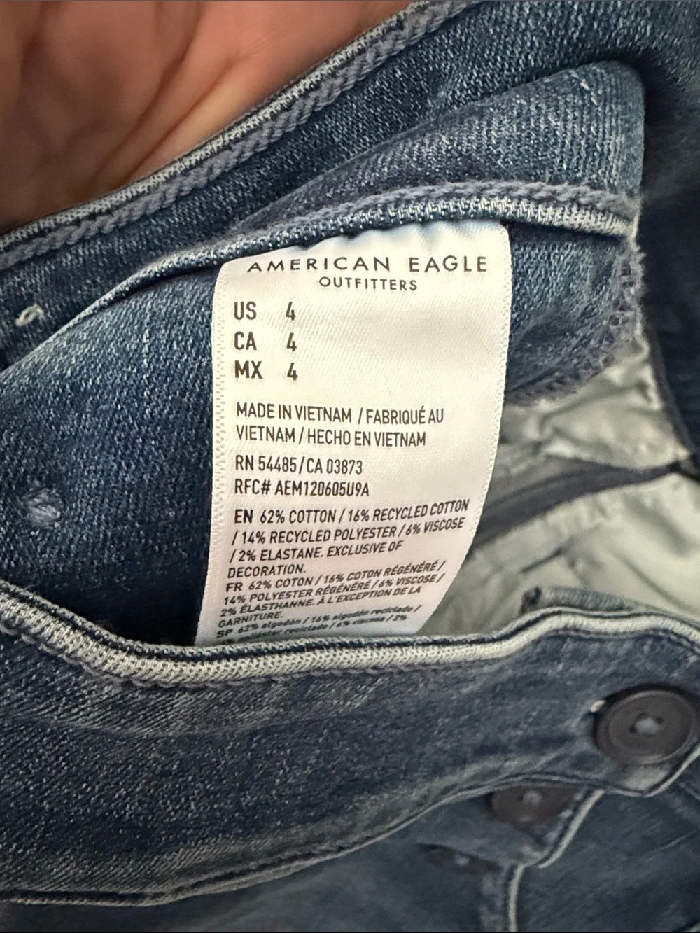 American Eagle Denim Stretch Button-Front Women’s Shorts
